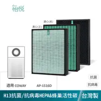 在飛比找蝦皮商城優惠-怡悅 HEPA 抗菌濾心 濾網 適用於 Coway AP-1