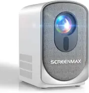 SCREENMAX Mini Portable Projector,5G WIFI 6 Bluetooth Projector Built-in Speaker