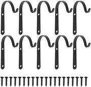 10 Sets Hook up Pots for Outdoor Plants Wall Mount Plant Hanger Wall Mounted Pot Holder Metal Holder Iron Crafts Rack Metal Hook Wall Shelf Brackets Hanging Plant Hooks Home Hanger