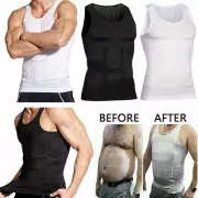Mens Slimming Shirt Body Shaper Vest Compression Tank Top Corset Shapewear US