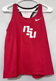NIKE Digital Fast Running NSU Womens Medium Red White Track Tank Top CV3647-657
