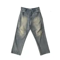 在飛比找蝦皮商城優惠-MODITEC 20SS 做舊酵洗打褶寬鬆牛仔褲
