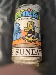 Vintage Broom Hilda drinking glass The Sunday Funnies 1976 Each Character Shown