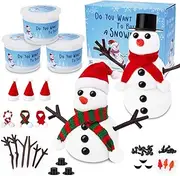 Build a Snowman Kit,Christmas Crafts for Kids,Christmas Stocking Stuffers -3Pack