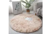 Vibe Geeks Super Soft Plush Round Rug Mat Fluffy Salon Thick Pile Carpets