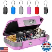BKNOOU Portable Anti-Theft Waterproof Combination Lock Box with Removable Cha