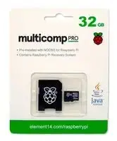 Multicomp 32GB 10 Speed Preinstalled with NOOBS for Raspberry Pi Micro SD Card