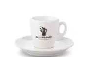 Hausbrandt Caffe 2 X Espresso Coffee Cups 70ml + Saucer