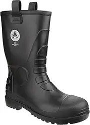 [Amblers Safety] Unisex FS90 Waterproof PVC Pull on Safety Rigger Boot