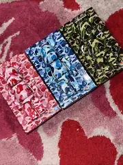 Set of 3 Medicom Bape Play ABC Pink Camo Bearbrick 200% Metal Chogokin Brand New