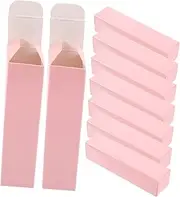 minkissy 25pcs Lipstick Paper Cases Lipstick Boxes Packaging Bulk Packing Lip Gloss Boxes Shiny Compact Pink Paper Boxes