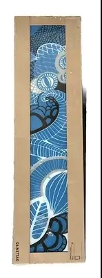 VTG GLASS for IKEA Wall Large 37.5” Panel Lamp GYLLEN Abstract Modern Blue Fish