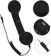 HOODANCOS Retro Adjustable Tone Cell Phone Receiver Handset for Enhanced Call Comfort Compatible with All Smartphones Black