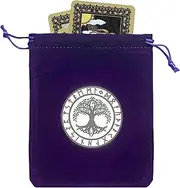 Tarot Card Pouch Bag | Tarot Card Velvet Bag with Drawstring | 12x15cm Velvet Pouch for Oracle Cards, Thickened Dice and Card Favor Storage Bag Jewelry Pouch Travel Gift Bag Ngumms