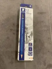Staedtler Mars Lumograph 100B-2B Premium Quality Pencil 2B Box of 12, Black