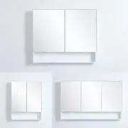 VIC FREMANTLE 600 750 900 1200 1500mm Matte White Mirror Shaving Cabinet Shelf