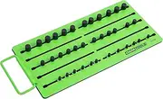 OEMTOOLS 22389 Pro Magnetic Socket Tray, Customizable Ratchet Organizer, Adjustable Drive Studs, Portable Socket Set Organizer, 3 Row Socket Organizer