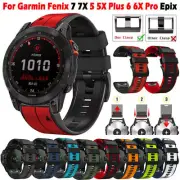 Silicone Band Strap Sports For Garmin Fenix 7/7X 6/6X Pro 5/5X 3HR Watch