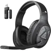 EKSA 2.4GHz Wireless Gaming Headset with Noise Canceling Microphone for PS5, PC,