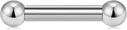 [LAURITAMI] PA Ring Silver Prince Albert Piercing Jewellery Stainless Steel 10G 12G Straight Barbell Body Piercing Jewelry