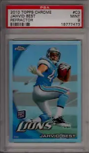 2010 TOPPS CHROME C3 JAHVID BEST REFRACTOR PSA 9