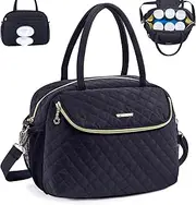Breastmilk Cooler Travel Bag with 2pcs Wipes Dispensers and Ice Pack - Baby Bottle Cooler for 6 Bottles Up to 9 Ounce