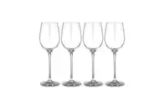 4pc Tempa Quinn 385ml White Wine Crystal Stem Glass Set Drinking Glassware Clear