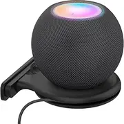 AHASTYLE HomePod Mini Wall Mount ABS Stand Holder with Cable Management Accessories for Apple HomePod Mini with Screws Space-saving for Kitchen, Bathroom and Bedroom (Black-1pc)