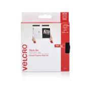 VELCRO Brand 25mm x 5m Black Stick On Loop Tape