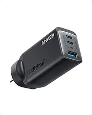 Anker USB C Charger, Anker 735 Charger GaNPrime 65W, PPS 3-Port Fast Compact Wall Charger for MacBook Pro/Air, iPad Pro, Galaxy S24/S23/S22, HP Spectre, Note20/10+, iPhone 15/Pro Max, and More (Black)