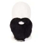 Lumberjack or Pirate Costume Accessory Beard & Moustache Set, Black, One-Size