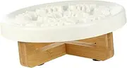 FONDOTIN 1 Set Dog Dish Feeding Pet Dishes Bowls Raised Food Bowl for Dogs Puppy Slow Feeder Large Pet Eating Bowl Dog Bowls with Stand Raised Dog Bowl Pet Food Bowl Dog Slow Feeder Wooden