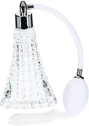 Baluue Perfume Bottle Portable Atomizers for Essential Oils Antique Perfume Sprayer for Perfume Travel Spray Bottle Scent Pump Bottle Vintage Perfume Travel Perfume Glass White
