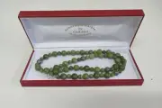 GENUINE Connemara Marble Beaded Celtic Necklace With Handcrafted Welsh Pewter C