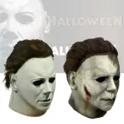 Michael Myers Mask Cosplay Halloween Latex Full Head Adult Size Fancy Dress Prop