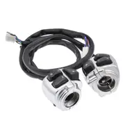 Motorcycle 1inch 25mm Handlebar Control Switch Harness Horn Turn Signal Light Switch for Dyna Softail Silver