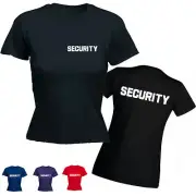 Security WOMENS T-SHIRT bouncer doorman uniform fancy dress mothers day gift