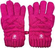 [N'Ice Caps] Little Kids Warm Cable Knit Gloves - Sherpa Lining