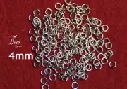 100 Jump rings 4mm platinum jumprings High quality, jewellery findings