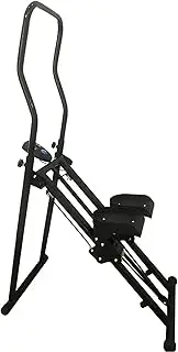 Vertical Climber Stair Stepper – Foldable Exercise Machine with Adjustable Step Range, Handlebar & Pedals, LED Display for Full-Body Workout at Home & Gym Black