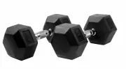 New Rubber Hex Fitness Dumbbell Hand Weight Lifting, Aval15-30 lbs, Single/Pair