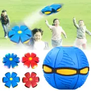 LED Light Garden Beach Toys Magic Outdoor UFO Kid Deformation Flying Saucer Ball