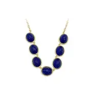 MICHAEL VINCENT MICHAUD FACETED BLACK GLASS CVAL NECKLACE 4045 C