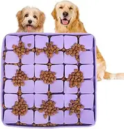 VOOWO Snuffle Mat for Dogs, Silicone Snuffle Mat Lick Mat for Dogs, Slow Feeder Dog Bowl, Dog Lick Mat, Dog Food Mat Slow Feeder Sniff Mat with Suction Cup for Small Medium Large Dogs (Purple, Small)