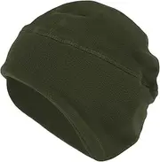 [X AUTOHAUX] Cycling Hat Keep Warm Tab Hard Hat Liner Polar Fleece Fabric Green 27x22cm 1 Pcs