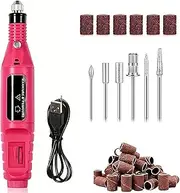 Electric Nail Drill Kit, Portable Electric Nail File Machine Nail Rotary Tool Manicure Pedicure With USB Cable, Christmas Gift Nail Drill Professional For Women Girl