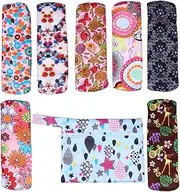 minkissy Cotton Sanitary Napkins 8pcs Bamboo Charcoal Washable Feminine Wash Pads for Women Maternity Pads Easy to Carry