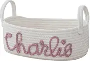 Rope Laundry Basket - Creative Storage Basket With Handle | Home Organize Tools With Letter Desktop Decoration For Household Sundries