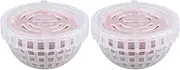 DOITOOL 2PCS Holder for Fish Tank, Aquarium Java Plants Cage with Ceramic Bio Filter,Creative Dome Plant Decorations for Betta Shrimp Fish Tank