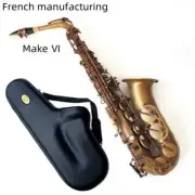 High Unique Retro Alto Saxophone Brass Antique Copper with Case --